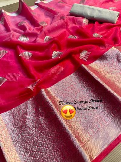 Kaju Katali By KF Organza Partywear Saree Collection
